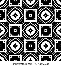 Vector geometric seamless pattern.Modern geometric background with abstract shapes.Monochromatic Repeating Patterns.Endless abstract texture.black and white image for design.