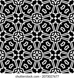 Vector geometric seamless pattern.Modern geometric background with abstract shapes.Monochromatic Repeating Patterns.Endless abstract texture.black and white image for design.