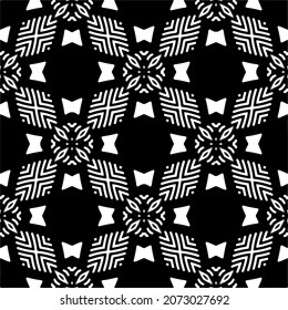 Vector geometric seamless pattern.Modern geometric background with abstract shapes.Monochromatic Repeating Patterns.Endless abstract texture.black and white image for design.