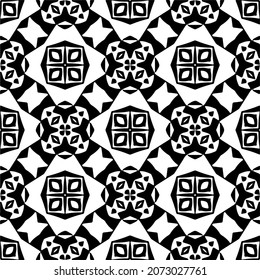 
Vector geometric seamless pattern.Modern geometric background with abstract shapes.Monochromatic Repeating Patterns.Endless abstract texture.black and white image for design.