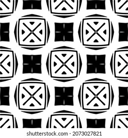 Vector geometric seamless pattern.Modern geometric background with abstract shapes.Monochromatic Repeating Patterns.Endless abstract texture.black and white image for design.