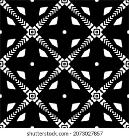 Vector geometric seamless pattern.Modern geometric background with abstract shapes.Monochromatic Repeating Patterns.Endless abstract texture.black and white image for design.