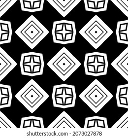 Vector geometric seamless pattern.Modern geometric background with abstract shapes.Monochromatic Repeating Patterns.Endless abstract texture.black and white image for design.