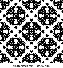 Vector geometric seamless pattern.Modern geometric background with abstract shapes.Monochromatic Repeating Patterns.Endless abstract texture.black and white image for design.