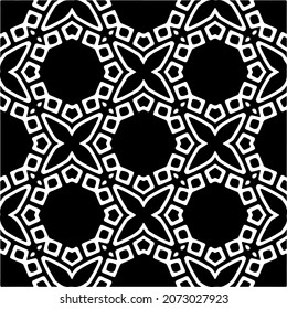 Vector geometric seamless pattern.Modern geometric background with abstract shapes.Monochromatic Repeating Patterns.Endless abstract texture.black and white image for design.