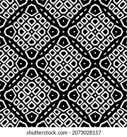 Vektorgeometrisches, nahtloses Muster.Moderner geometrischer Hintergrund mit abstrakten Formen.Monochromatische Wiederholmuster.Endlose abstrakte Textur.Schwarz-Weiß-Bild für Design.