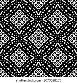 Vector geometric seamless pattern.Modern geometric background with abstract shapes.Monochromatic Repeating Patterns.Endless abstract texture.black and white image for design.