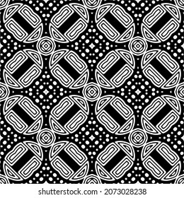 Vector geometric seamless pattern.Modern geometric background with abstract shapes.Monochromatic Repeating Patterns.Endless abstract texture.black and white image for design.