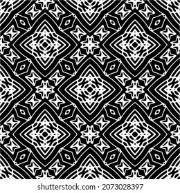 Vector geometric seamless pattern.Modern geometric background with abstract shapes.Monochromatic Repeating Patterns.Endless abstract texture.black and white image for design.