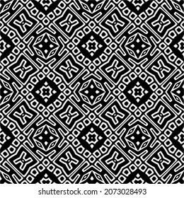 Vector geometric seamless pattern.Modern geometric background with abstract shapes.Monochromatic Repeating Patterns.Endless abstract texture.black and white image for design.