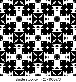 Vector geometric seamless pattern.Modern geometric background with abstract shapes.Monochromatic Repeating Patterns.Endless abstract texture.black and white image for design.