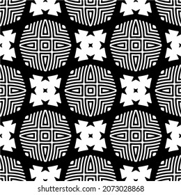 Vector geometric seamless pattern.Modern geometric background with abstract shapes.Monochromatic Repeating Patterns.Endless abstract texture.black and white image for design.