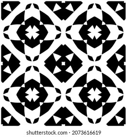 Vector geometric seamless pattern.Modern geometric background with abstract shapes.Monochromatic Repeating Patterns.Endless abstract texture.black and white image for design.