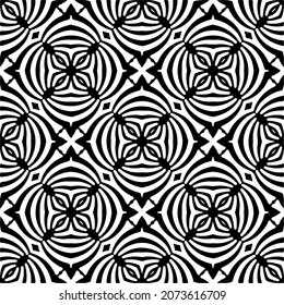 Vector geometric seamless pattern.Modern geometric background with abstract shapes.Monochromatic Repeating Patterns.Endless abstract texture.black and white image for design.