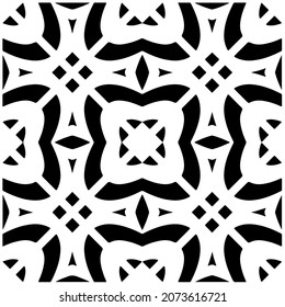 Vector geometric seamless pattern.Modern geometric background with abstract shapes.Monochromatic Repeating Patterns.Endless abstract texture.black and white image for design.