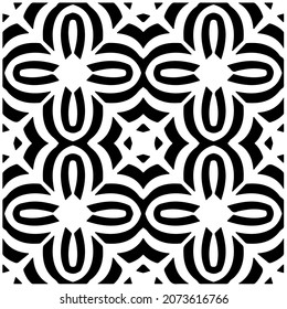 Vector geometric seamless pattern.Modern geometric background with abstract shapes.Monochromatic Repeating Patterns.Endless abstract texture.black and white image for design.