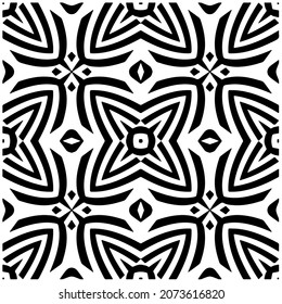 Vector geometric seamless pattern.Modern geometric background with abstract shapes.Monochromatic Repeating Patterns.Endless abstract texture.black and white image for design.