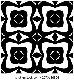 Vector geometric seamless pattern.Modern geometric background with abstract shapes.Monochromatic Repeating Patterns.Endless abstract texture.black and white image for design.