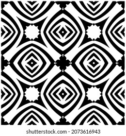Vector geometric seamless pattern.Modern geometric background with abstract shapes.Monochromatic Repeating Patterns.Endless abstract texture.black and white image for design.