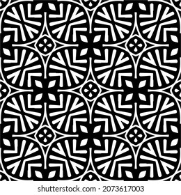 Vector geometric seamless pattern.Modern geometric background with abstract shapes.Monochromatic Repeating Patterns.Endless abstract texture.black and white image for design.