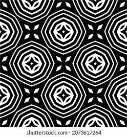 Vector geometric seamless pattern.Modern geometric background with abstract shapes.Monochromatic Repeating Patterns.Endless abstract texture.black and white image for design.