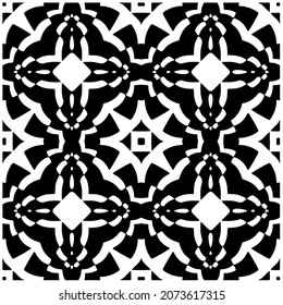Vector geometric seamless pattern.Modern geometric background with abstract shapes.Monochromatic Repeating Patterns.Endless abstract texture.black and white image for design.