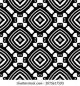 Vector geometric seamless pattern.Modern geometric background with abstract shapes.Monochromatic Repeating Patterns.Endless abstract texture.black and white image for design.