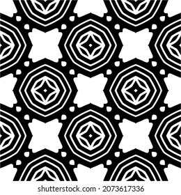 Vector geometric seamless pattern.Modern geometric background with abstract shapes.Monochromatic Repeating Patterns.Endless abstract texture.black and white image for design.