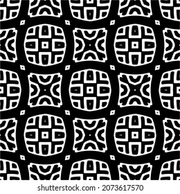 Vector geometric seamless pattern.Modern geometric background with abstract shapes.Monochromatic Repeating Patterns.Endless abstract texture.black and white image for design.
