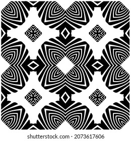 Vector geometric seamless pattern.Modern geometric background with abstract shapes.Monochromatic Repeating Patterns.Endless abstract texture.black and white image for design.