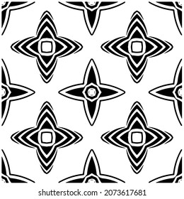 Vector geometric seamless pattern.Modern geometric background with abstract shapes.Monochromatic Repeating Patterns.Endless abstract texture.black and white image for design.