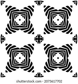 Vector geometric seamless pattern.Modern geometric background with abstract shapes.Monochromatic Repeating Patterns.Endless abstract texture.black and white image for design.