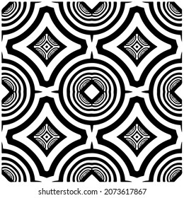 Vector geometric seamless pattern.Modern geometric background with abstract shapes.Monochromatic Repeating Patterns.Endless abstract texture.black and white image for design.