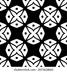 Vector geometric seamless pattern.Modern geometric background with abstract shapes.Monochromatic Repeating Patterns.Endless abstract texture.black and white image for design.