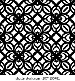 Vector geometric seamless pattern.Modern geometric background with abstract shapes.Monochromatic Repeating Patterns.Endless abstract texture.black and white ornament for design.