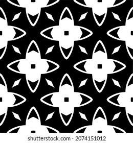 Vector geometric seamless pattern.Modern geometric background with abstract shapes.Monochromatic Repeating Patterns.Endless abstract texture.black and white ornament for design.