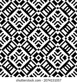 Vector geometric seamless pattern.Modern geometric background with abstract shapes.Monochromatic Repeating Patterns.Endless abstract texture.black and white ornament for design.