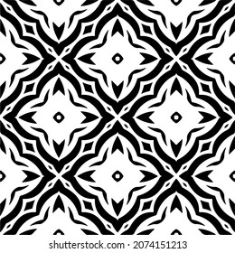 Vector geometric seamless pattern.Modern geometric background with abstract shapes.Monochromatic Repeating Patterns.Endless abstract texture.black and white ornament for design.