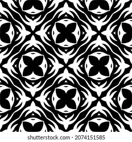 Vector geometric seamless pattern.Modern geometric background with abstract shapes.Monochromatic Repeating Patterns.Endless abstract texture.black and white ornament for design.