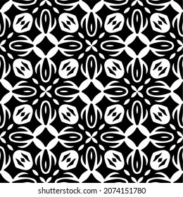 Vector geometric seamless pattern.Modern geometric background with abstract shapes.Monochromatic Repeating Patterns.Endless abstract texture.black and white ornament for design.
