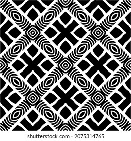 Vector geometric seamless pattern.Modern geometric background with abstract shapes.Monochromatic Repeating Patterns.Endless abstract texture.black and white ornament for design.