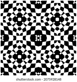 Vector geometric seamless pattern.Modern geometric background with abstract shapes.Monochromatic Repeating Patterns.Endless abstract texture.black and white ornament for design.