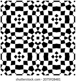 Vector geometric seamless pattern.Modern geometric background with abstract shapes.Monochromatic Repeating Patterns.Endless abstract texture.black and white ornament for design.