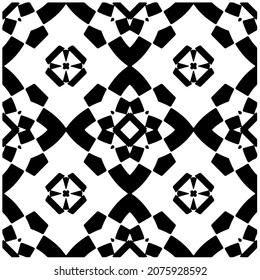 Vector geometric seamless pattern.Modern geometric background with abstract shapes.Monochromatic Repeating Patterns.Endless abstract texture.black and white ornament for design.
