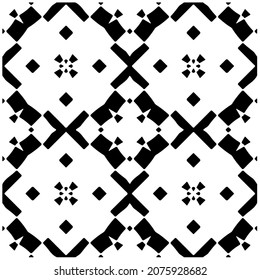 Vector geometric seamless pattern.Modern geometric background with abstract shapes.Monochromatic Repeating Patterns.Endless abstract texture.black and white ornament for design.