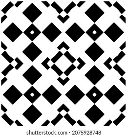 Vector geometric seamless pattern.Modern geometric background with abstract shapes.Monochromatic Repeating Patterns.Endless abstract texture.black and white ornament for design.