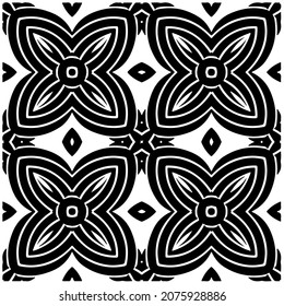 Vector geometric seamless pattern.Modern geometric background with abstract shapes.Monochromatic Repeating Patterns.Endless abstract texture.black and white ornament for design.