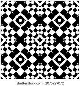 Vector geometric seamless pattern.Modern geometric background with abstract shapes.Monochromatic Repeating Patterns.Endless abstract texture.black and white ornament for design.