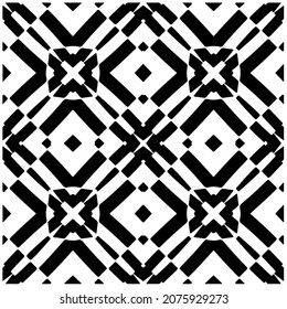 Vector geometric seamless pattern.Modern geometric background with abstract shapes.Monochromatic Repeating Patterns.Endless abstract texture.black and white ornament for design.