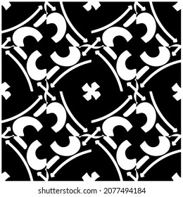 
Vector geometric seamless pattern.Modern geometric background with abstract shapes.Monochromatic Repeating Patterns.Endless abstract texture.black and white image for design.